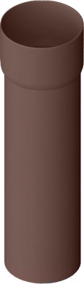 Труба водостока Альта-профиль ПВХ с муфтой (4м, коричневый)