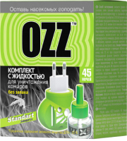 Электрофумигатор OZZ Standart с жидкостью для уничтожения комаров 45 ночей - 