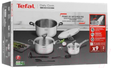 Набор кухонной посуды Tefal Daily Cook G712S974