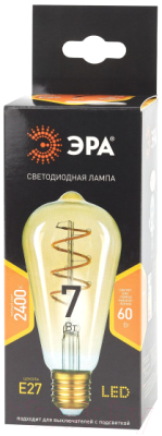 Лампа ЭРА F-LED ST64-7W-824-E27 / Б0047665