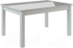 Обеденный стол Васанти Плюс 120/160x80М (белый матовый/белый) - 