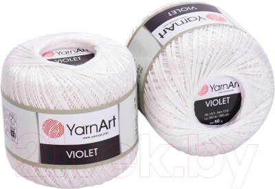 Пряжа для вязания Yarnart Violet 100% хлопок / 003 (282м, белый)