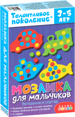 Развивающая игра Дрофа-Медиа Мозаика для мальчиков / 4144
