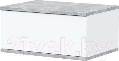 Комплект мебели для спальни Интерлиния Quartz-16 с ПМ (белый платинум/бетон)