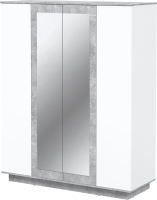 Шкаф Интерлиния Quartz QZ-ШК3 (белый платинум/бетон) - 