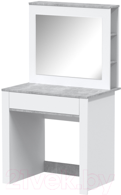Туалетный столик Интерлиния Quartz QZ-СТ1 (белый платинум/бетон)