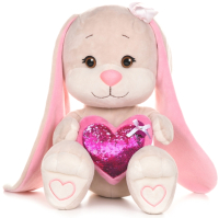 Мягкая игрушка Jack&Lin Зайка с розовым сердцем / JL-071901-50 - 