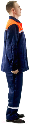 Комплект рабочей одежды Перспектива Стандарт-2 (р-р 44-46 / 158-164, темно-синий/оранжевый)