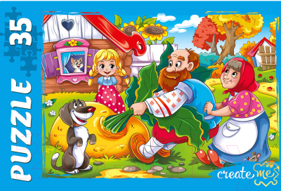 Изображение товара Пазл РЫЖИЙ КОТ Репка / ПУ35-0616 (35эл)