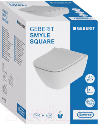 Унитаз подвесной Geberit Smyle Square 500.683.00.2