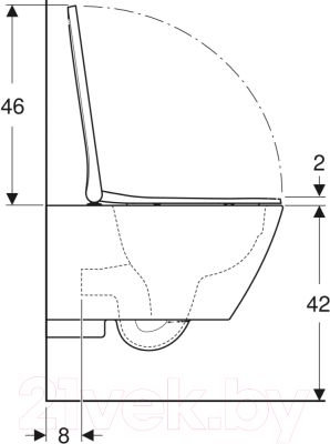 Унитаз подвесной Geberit Smyle Square 500.683.00.2