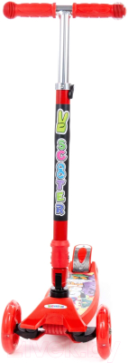 Самокат детский Полесье Со складной ручкой / 0072C-V1(К) (красный)