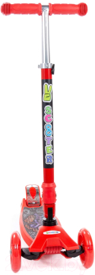 Самокат детский Полесье Со складной ручкой / 0072C-V2(К) (красный)