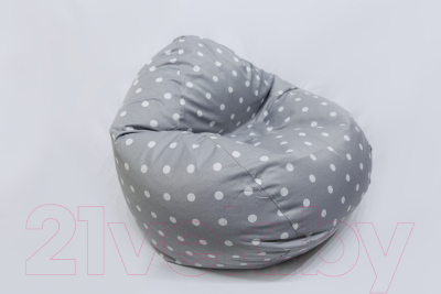 Бескаркасное кресло Devi Bag Груша XL Р-6 (серый/горох)