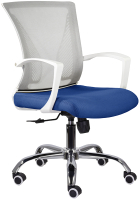 Кресло офисное UTFC Энжел М-800 CH (белый/серый/синий) - 