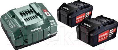 Набор аккумуляторов для электроинструмента Metabo 2x5.2Ач 18В + З/у ASC 145 (685051000)
