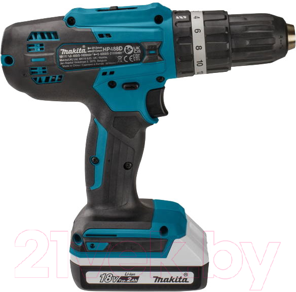 Профессиональная дрель-шуруповерт Makita HP488DWAE