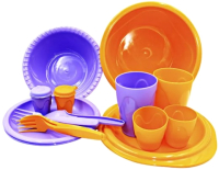 Набор пластиковой посуды Следопыт Siesta PF-CWS-PS04 - 