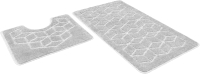 Набор ковриков для ванной и туалета Shahintex РР 60x100/60x50 002 (серый) - 