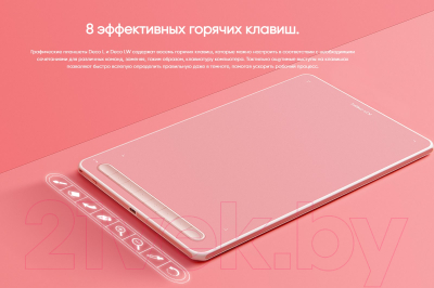 Графический планшет XP-Pen Deco L (розовый)