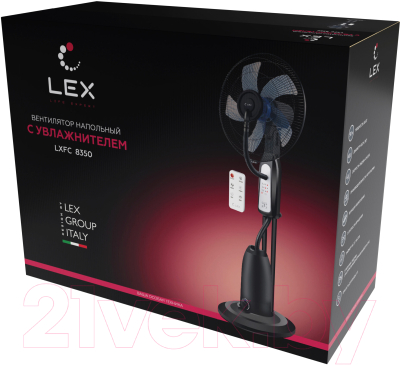 Вентилятор Lex С увлажнителем / LXFC8350 (черный)