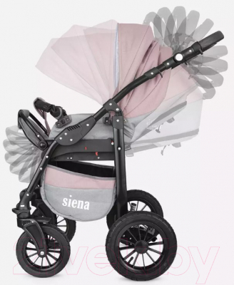 Детская универсальная коляска Rant Siena 3 в 1 (07, серый/розовый)