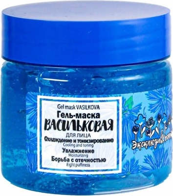 Маска для лица гелевая Эксклюзив косметик Васильковая (150г) - 