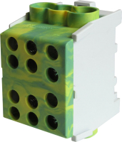 Клемма КС КВС распределительная с двойным винтом 2x35/4x25 / 92091 (желто-зеленый) - 