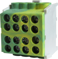 Клемма КС КВС распределительная с двойным винтом 2x35/6x16 / 92093 (желто-зеленый) - 