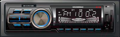 Бездисковая автомагнитола SoundMax SM-CCR3168B (черный)
