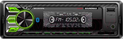 Бездисковая автомагнитола SoundMax SM-CCR3187FB (черный)