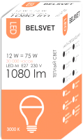 

Лампа, 12W 220V E27 3000К LED-M A60