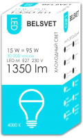 

Лампа Belsvet, 15W 220V E27 4000К LED-M A60