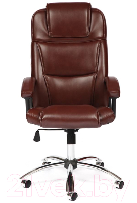 Кресло офисное Tetchair Bergamo кожзам (коричневый 2)