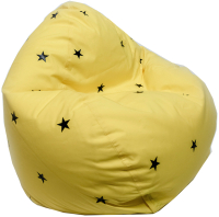 Бескаркасное кресло Devi Bag Груша XL П-10 (желтый/звезды) - 