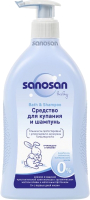 Средство для купания Sanosan С молочным протеином / 40891000 (500мл) - 
