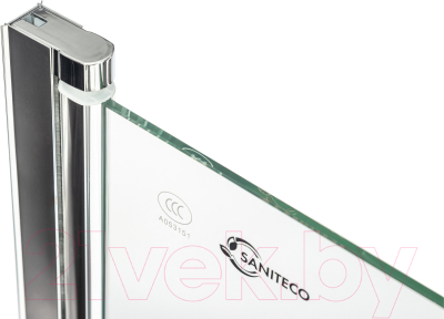 Стеклянная шторка для ванны Saniteco SN-21 (140x80, прозрачное стекло)