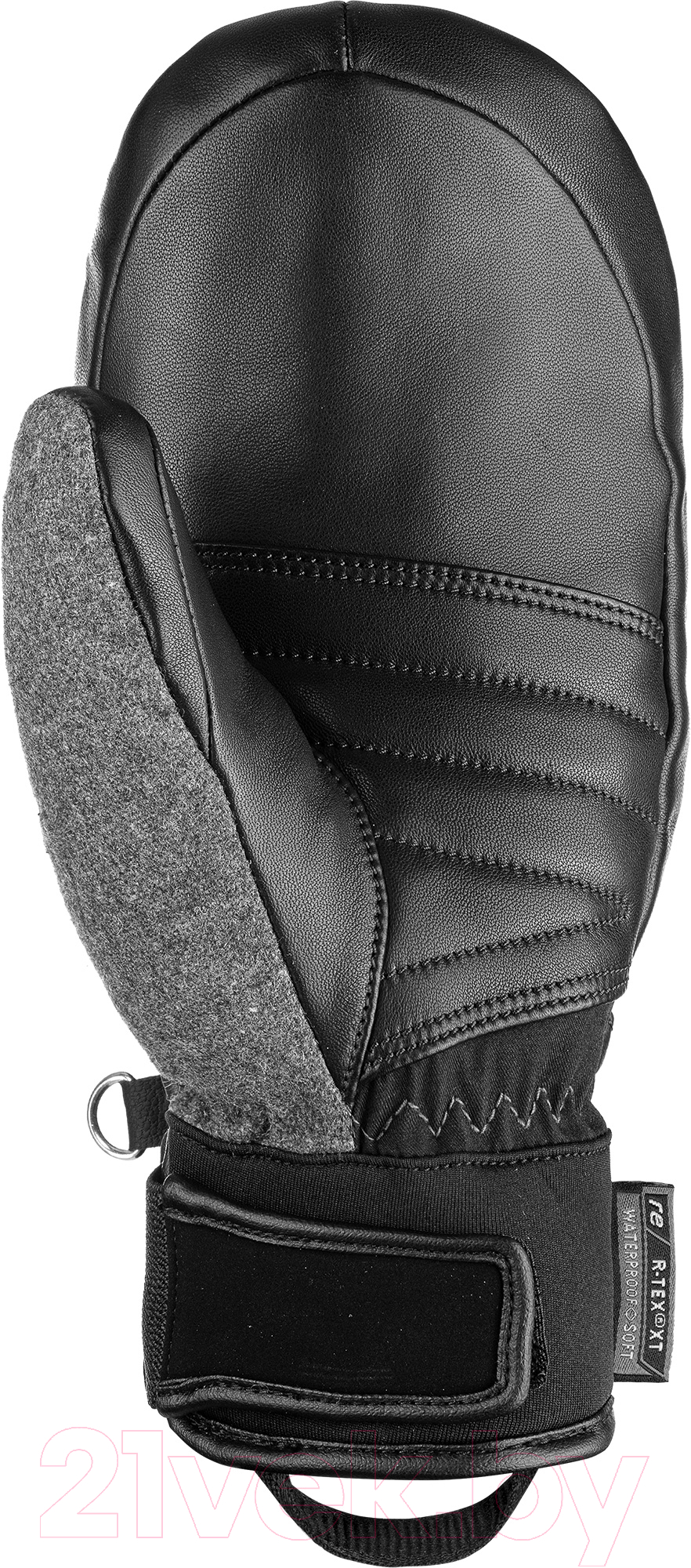 Варежки лыжные Reusch Laura R-Tex Xt / 6131550-7711 (р-р 6.5, Mitten Black/Grey Alpine Melange) — фото 4