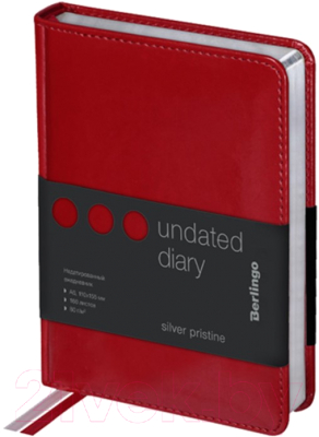 Изображение товара Ежедневник Berlingo Silver Pristine A6 / UD0_82602 (160л, красный)