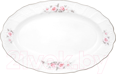 Блюдо Thun 1794 Bernadotte Бледные розы / БЕР0112 (39см)