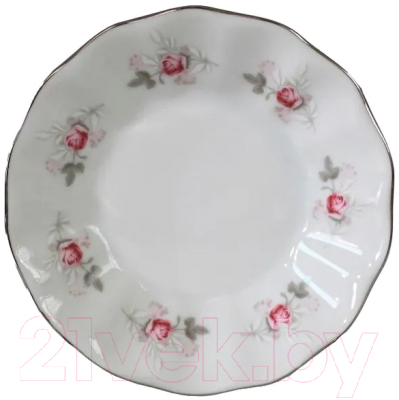 Тарелка закусочная (десертная) Thun 1794 Bernadotte Бледные розы / БЕР0255