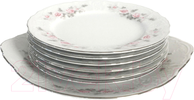 Набор тарелок Thun 1794 Bernadotte Бледные розы / БЕР0258