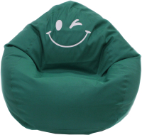 Бескаркасное кресло Devi Bag Груша XL П-16 (зеленый/смайл) - 