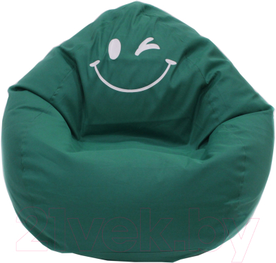 Бескаркасное кресло Devi Bag Груша XL П-16 (зеленый/смайл)