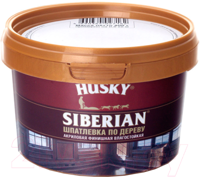 Шпатлевка готовая Husky Siberian По дереву -20С (800г, белый)