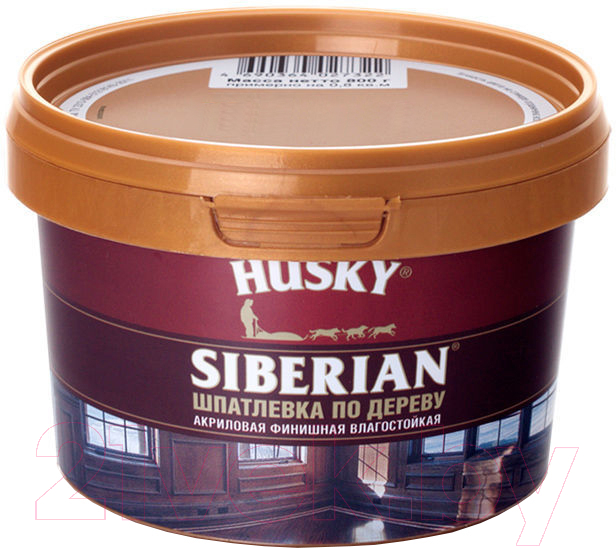 Шпатлевка готовая Husky Siberian По дереву -20С (400г, береза)