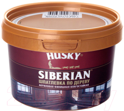 Изображение товара Шпатлевка готовая Husky Siberian По дереву -20С (400г, махагон)