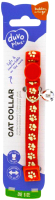 Ошейник Duvo Plus Белые лапки / 11160/red (красный) - 