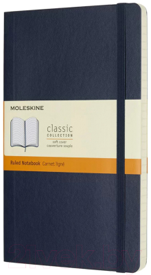 Записная книжка Moleskine Classic Soft Large / 430980 (96л, синий сапфир)