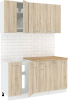 Кухонный гарнитур Кортекс-мебель Корнелия Лира-лайт 1.5м (дуб сонома/дуб бунратти) - 